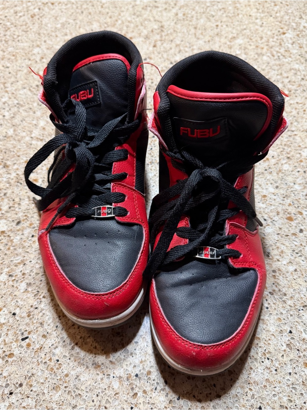 FUBU Black and Red High-Top Sneakers for Men